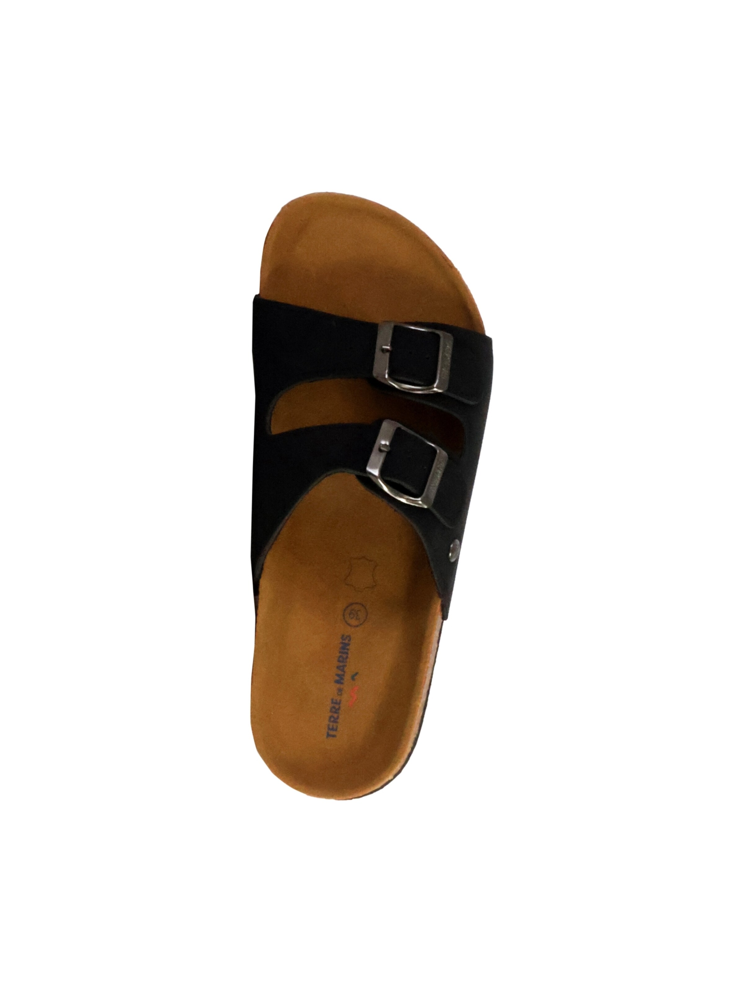 terre de marins - Zapatos abiertos 'Lederpantoletten Moana' en negro