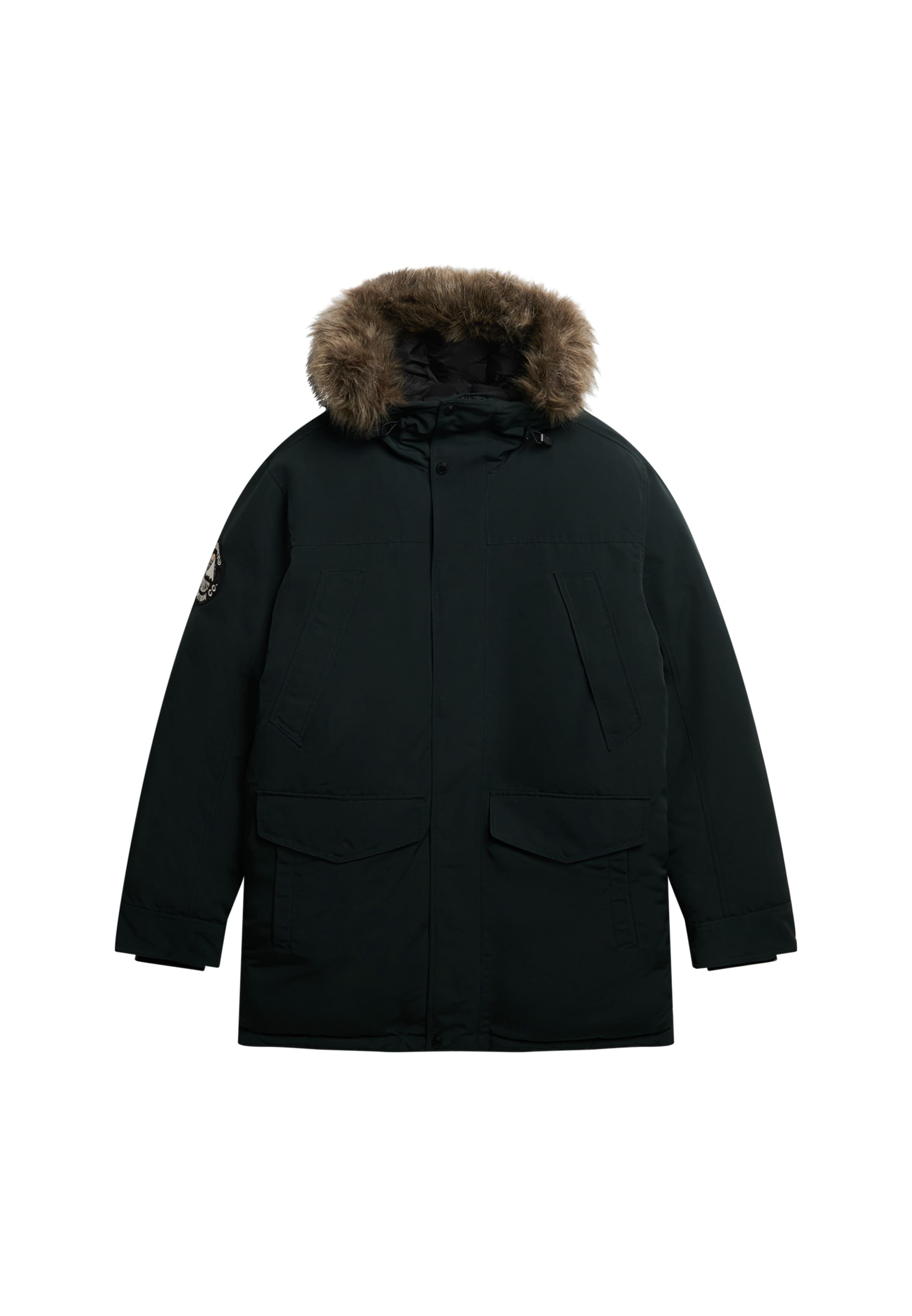 Superdry Winterparka 'Everest' in Groen: voorkant