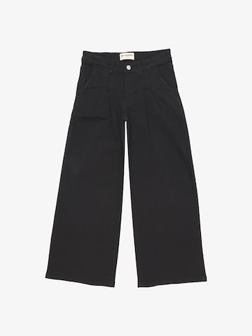 Roy Rogers Wide leg Jeans 'Pleats' in Black: front