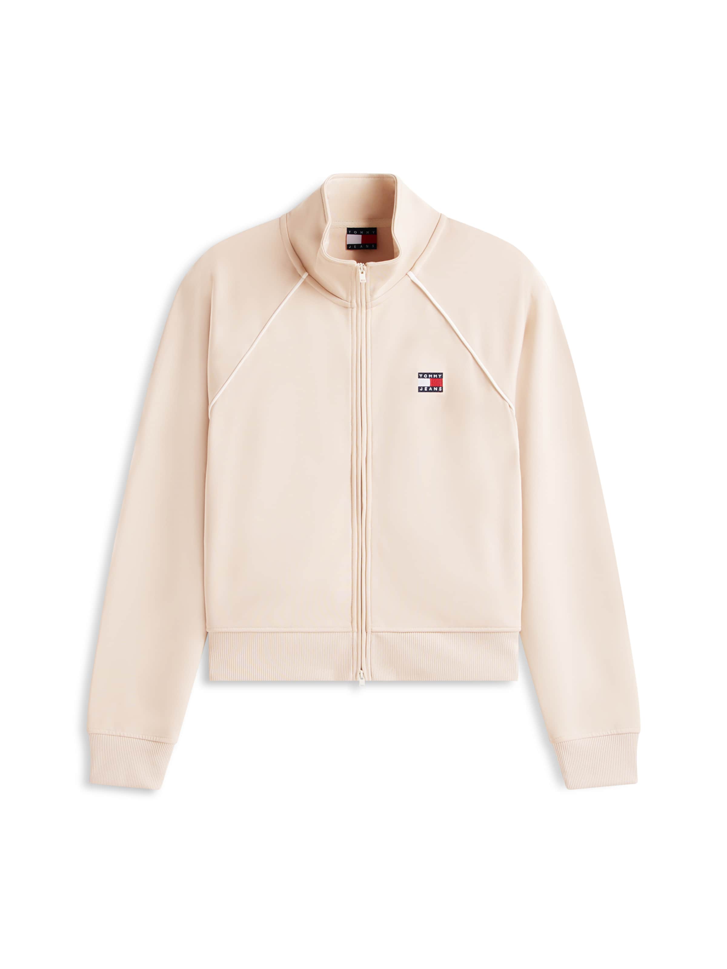 Giacca di felpa di Tommy Jeans in beige: frontale