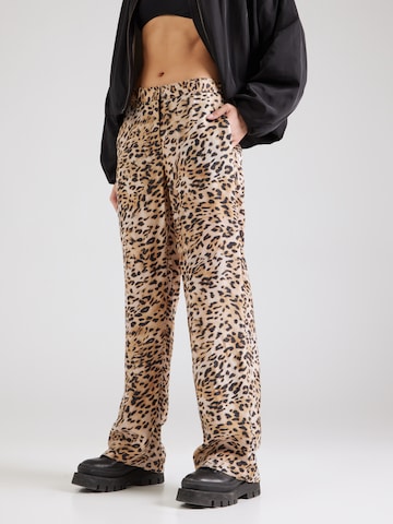GUESS Loose fit Pants 'Enora' in Brown: front
