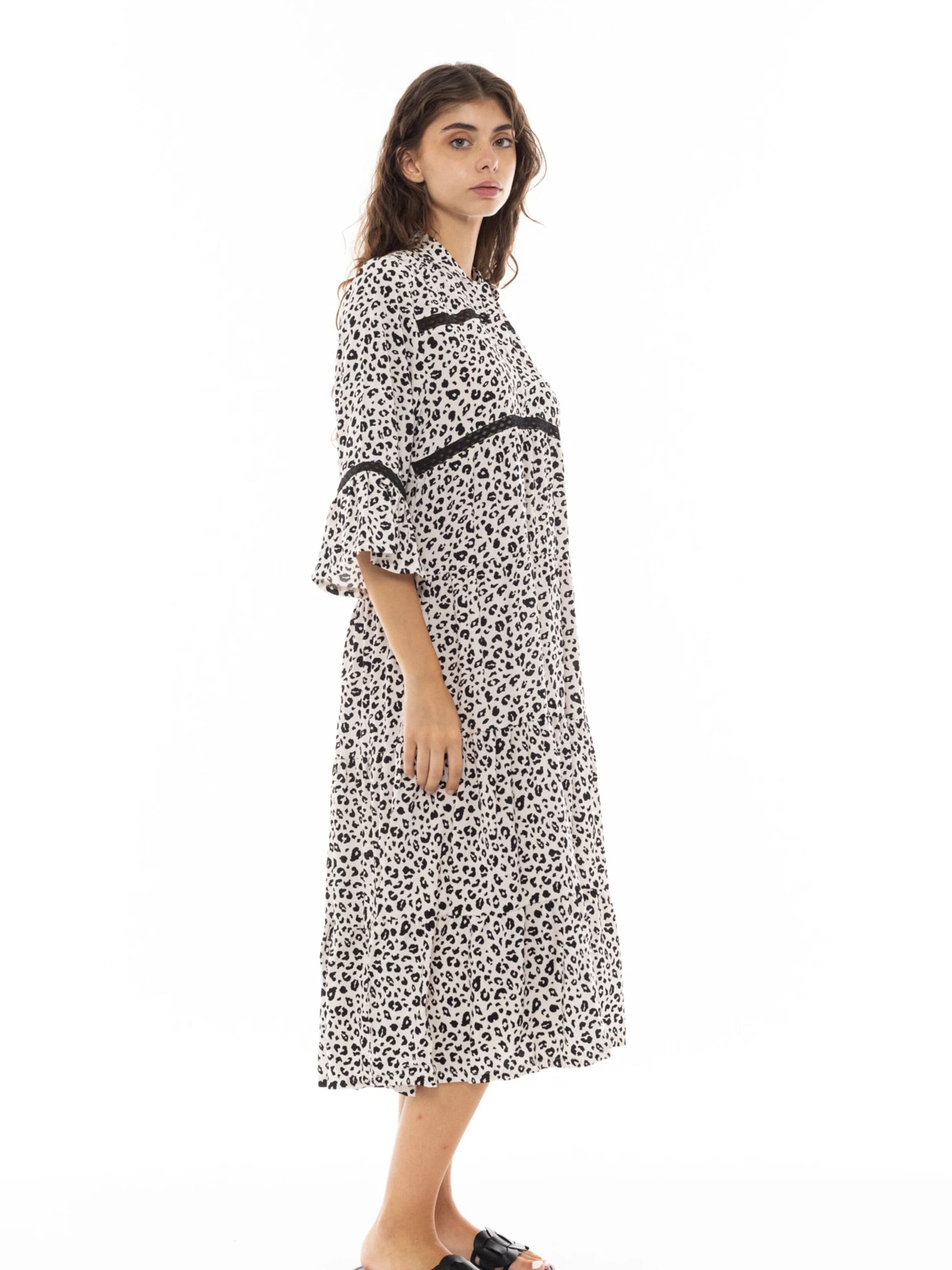Robe 'BEACHWEAR OFFWHITE LEO LONG' Pink Label en blanc