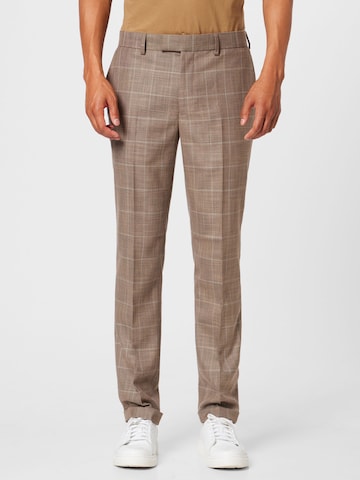 Regular Pantalon à plis TOPMAN en beige : devant