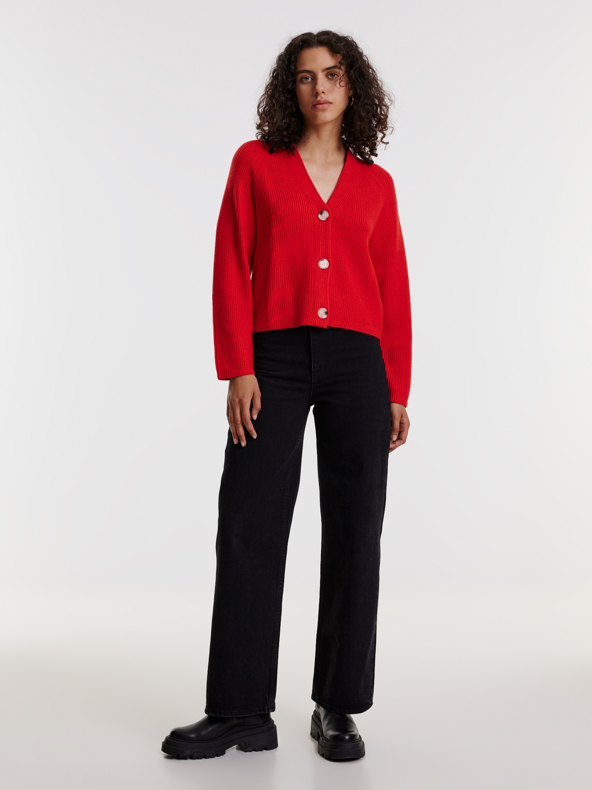 EDITED Producten Gebreid vest 'Logan' Rood