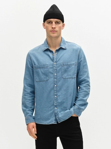 GABBA Regular Fit Hemd 'Sven' in Blau: Vorderseite