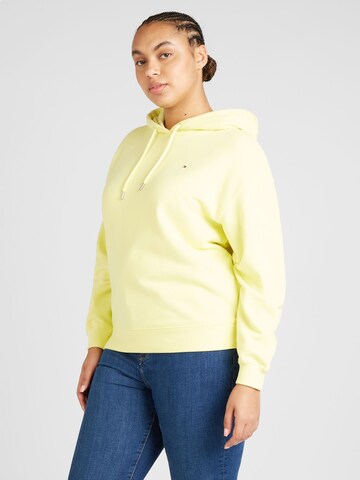 Tommy Hilfiger Curve Sweatshirt i gul: framsida