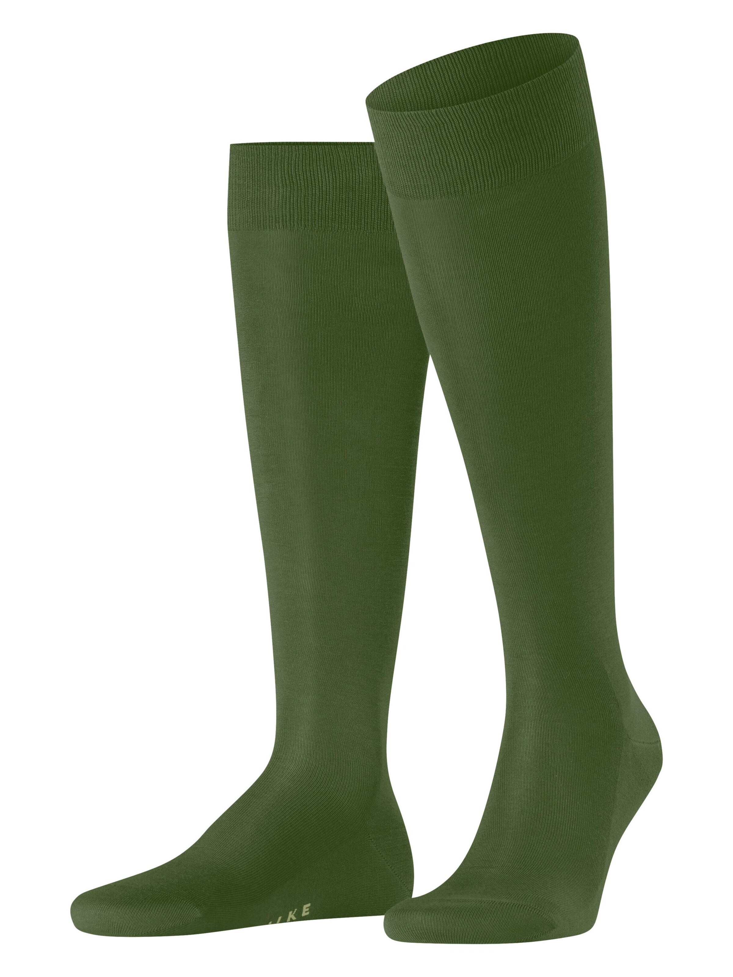 FALKE Knee High Socks 'Tiago' in Green: front