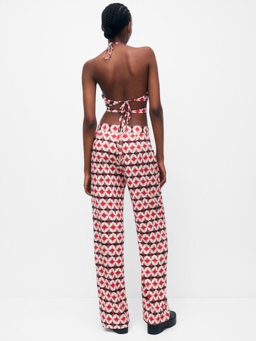 Pull&Bear Wide leg Broek in Roze