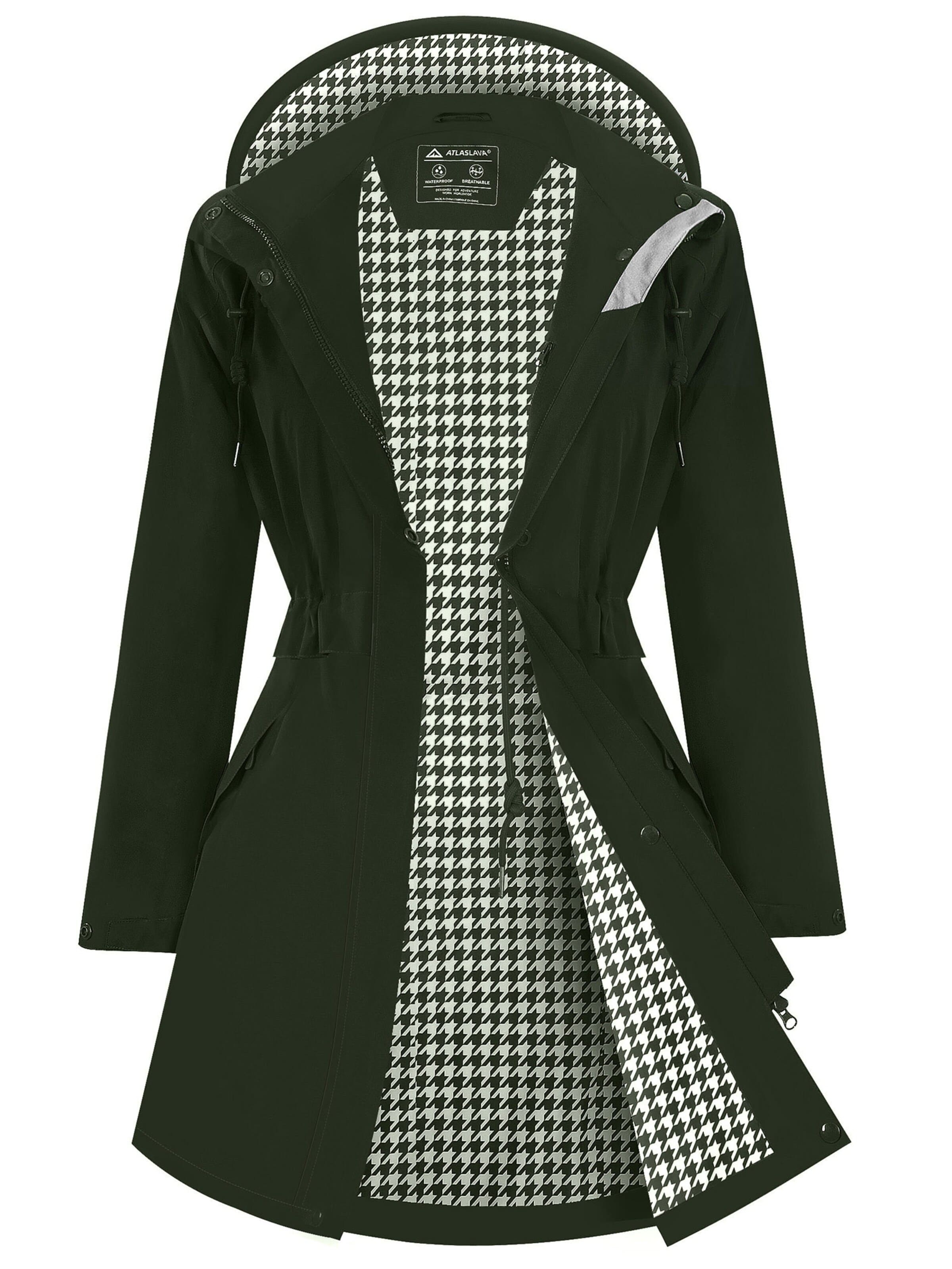 ATLASLAVA Outdoor Jacket in Green: front