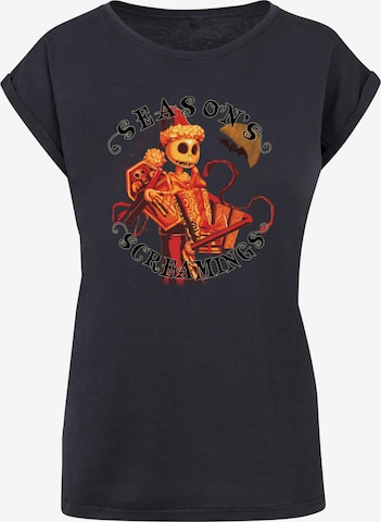 ABSOLUTE CULT Shirt 'The Nightmare Before Christmas - Seasons Screamings' in Blue: front
