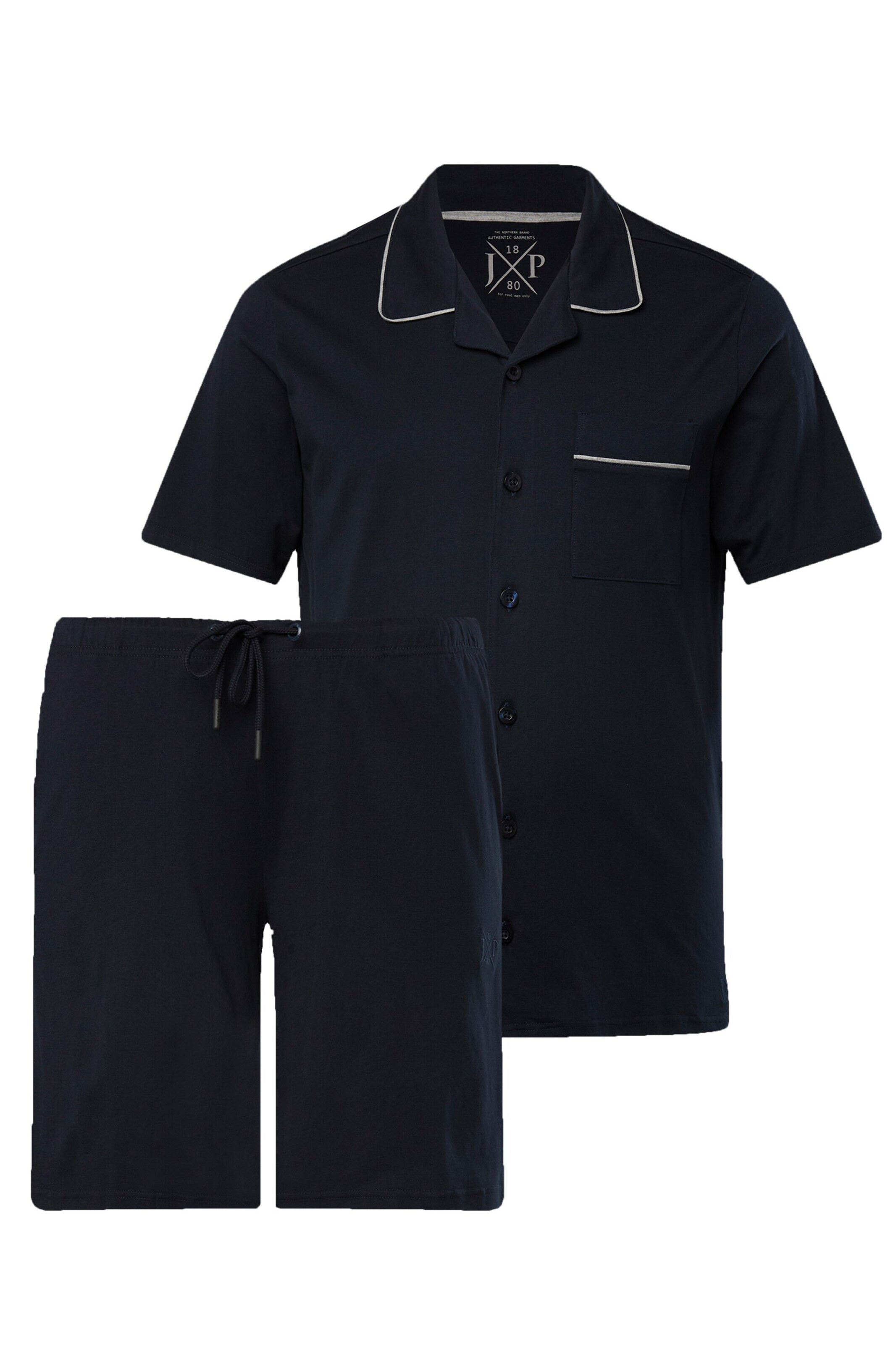 JP1880 Pajama short in Blue: front