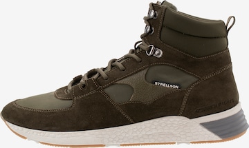 STRELLSON Sneakers hoog 'Kilburn' in Groen: voorkant