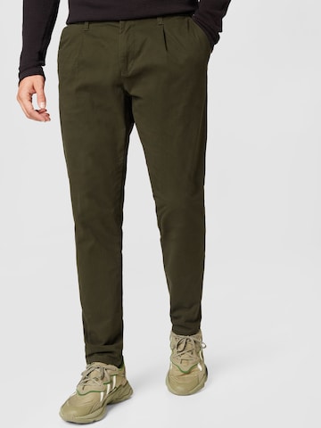 Pantaloni con pieghe 'Cam' di Only & Sons in verde: frontale