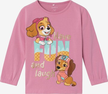 NAME IT Футболка 'FURINA PAWPATROL' в Ярко-розовый: спереди