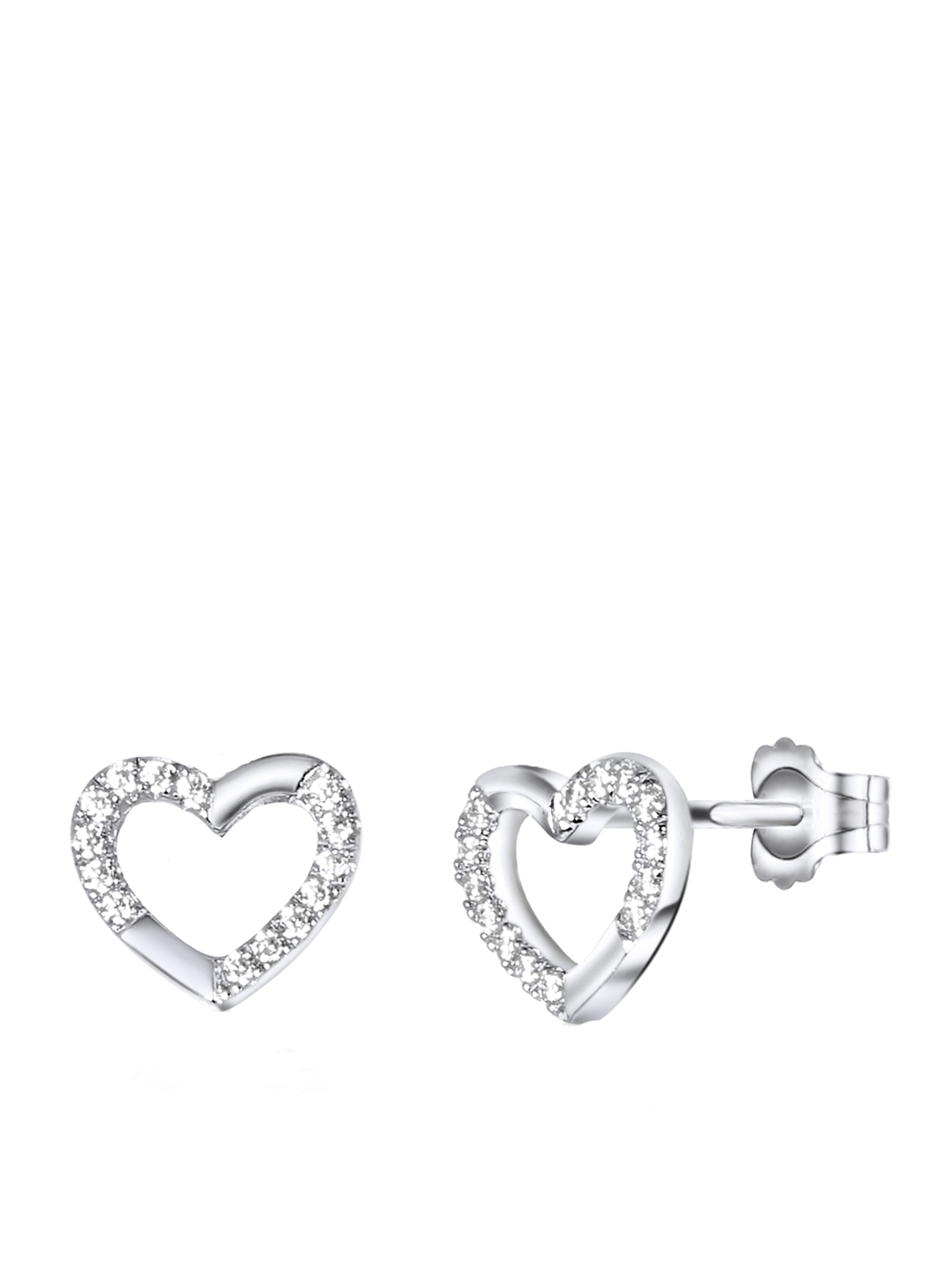 Lucardi Earrings in Silver: front