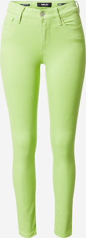 REPLAY Skinny Jeans 'LUZIEN' in Groen: voorkant