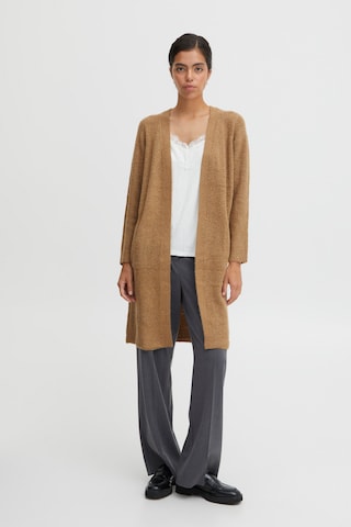 b.young Knit Cardigan in Beige: front