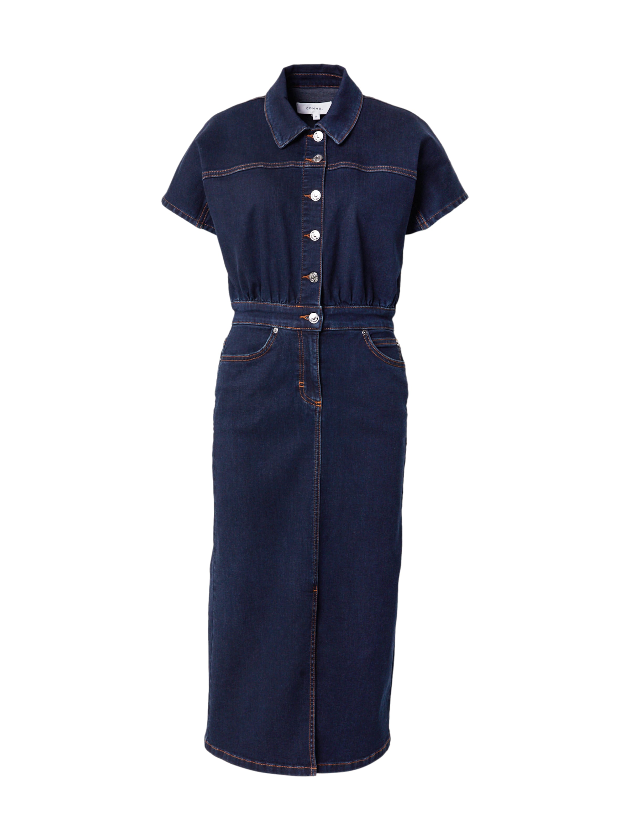 COMMAKošulja haljina - plava boja: prednji dio