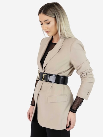 Haute Cuir Belt 'Double Buckle' in Black
