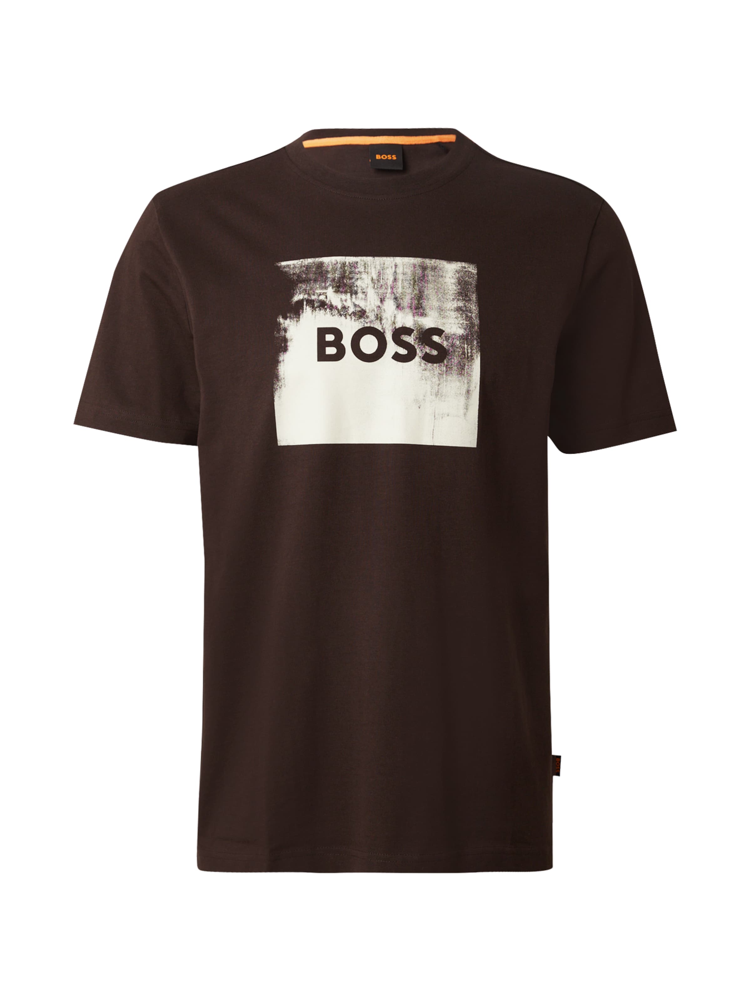 brūns BOSS T-Krekls 'Wheel': no priekšpuses