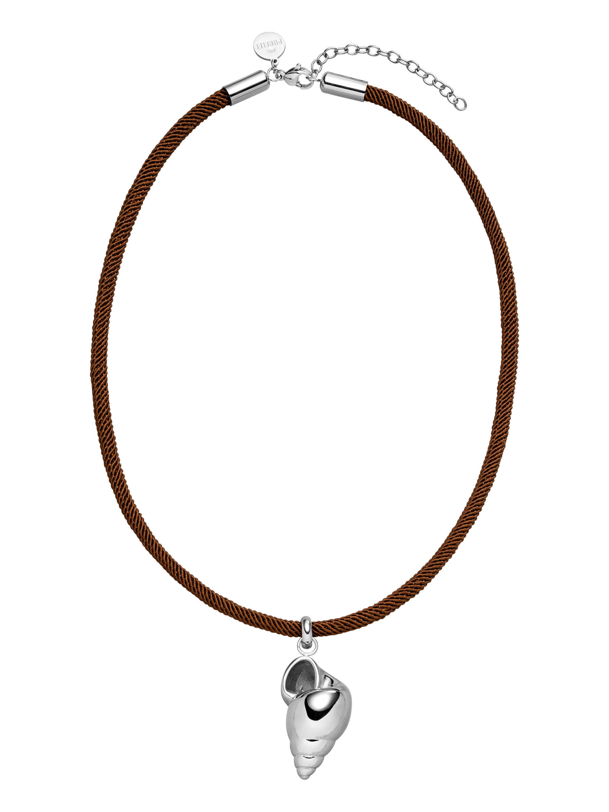 PURELEI Kette 'Oceanside' in braun / silber, Produktansicht