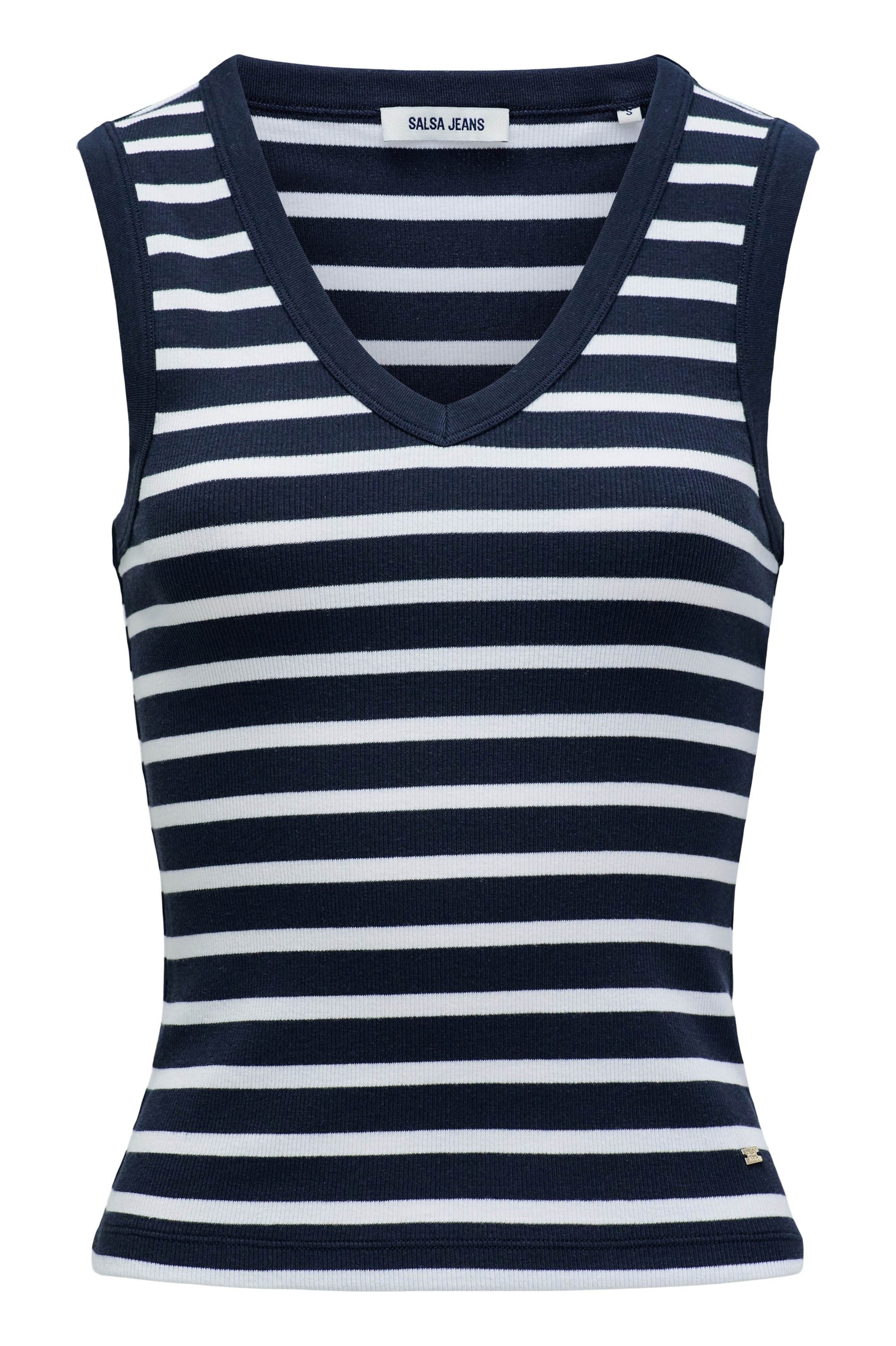 Haut Salsa Jeans en bleu : devant