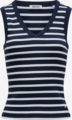 Haut Salsa Jeans en bleu : devant