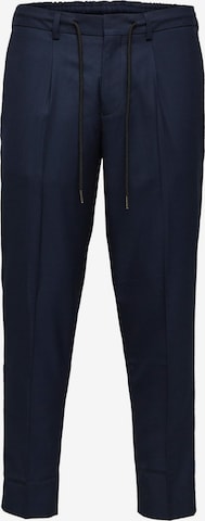 SELECTED HOMME Normální Kalhoty s puky – modrá: přední strana
