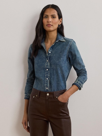 Lauren Ralph Lauren Блуза в синьо: отпред