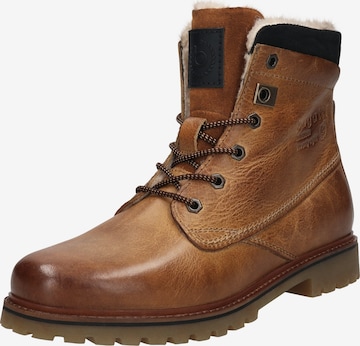 Bottines à lacets bugatti en marron : devant
