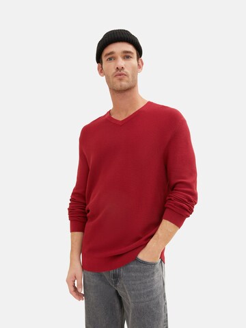 TOM TAILOR - Pullover em vermelho