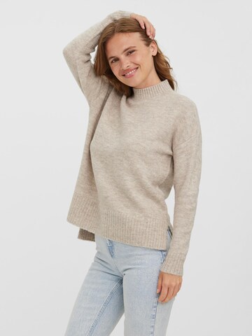 VERO MODA Sweater 'VMLefile' in Beige: front