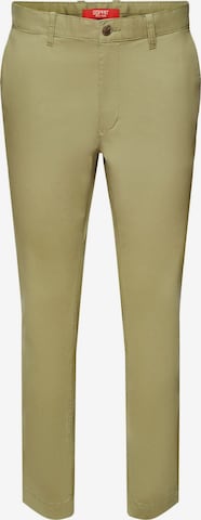 Coupe slim Pantalon chino ESPRIT en vert : devant