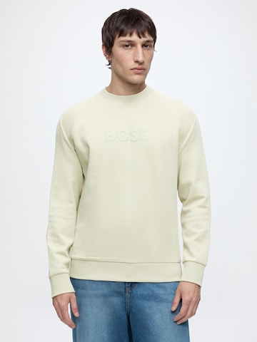 BOSS - Sudadera 'Salbo' en beige: frente