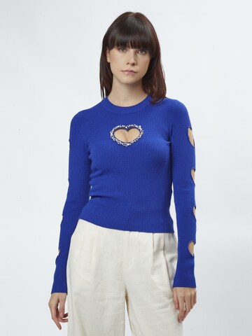 Pullover di Influencer in blu: frontale