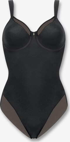 TRIUMPH Shaping Bodysuit in Black: front