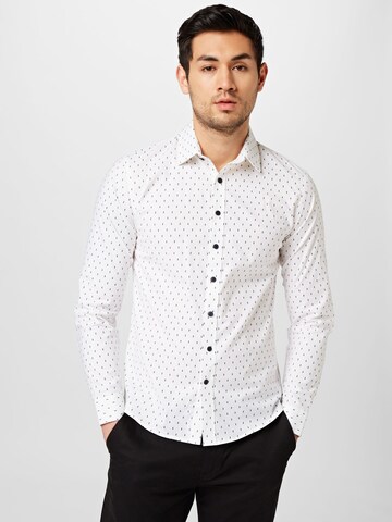 Lindbergh Regular fit Button Up Shirt in White: front