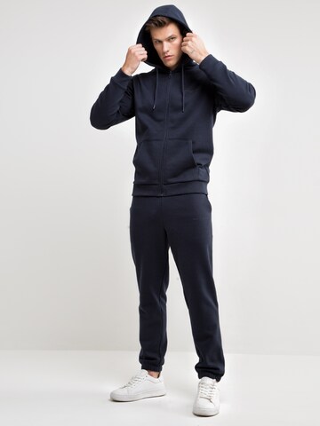 BIG STAR Zip-Up Hoodie 'Leonadar' in Blue