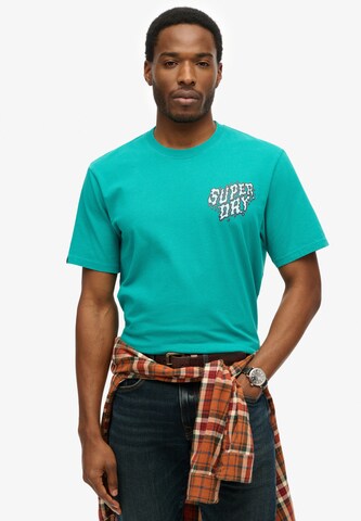 T-Shirt Superdry en bleu : devant