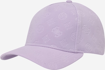 Casquette GUESS en violet : devant