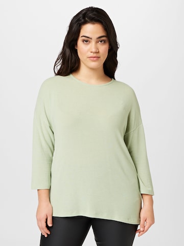 Vero Moda Curve - Camiseta 'Alma' en verde: frente