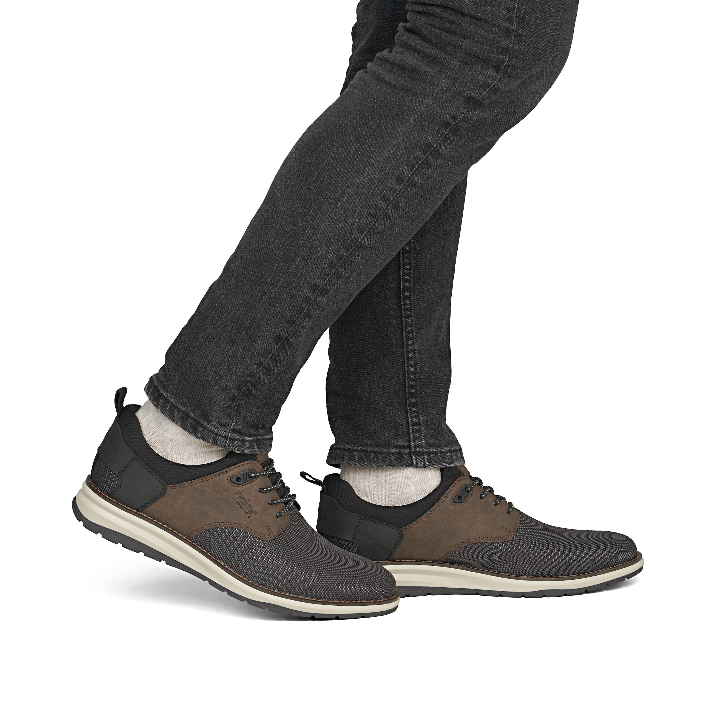 Chaussure de sport à lacets Rieker en marron