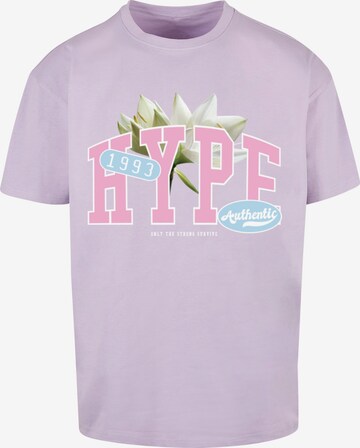 hype Shirt 'JUSTHYPE' in Purple: front