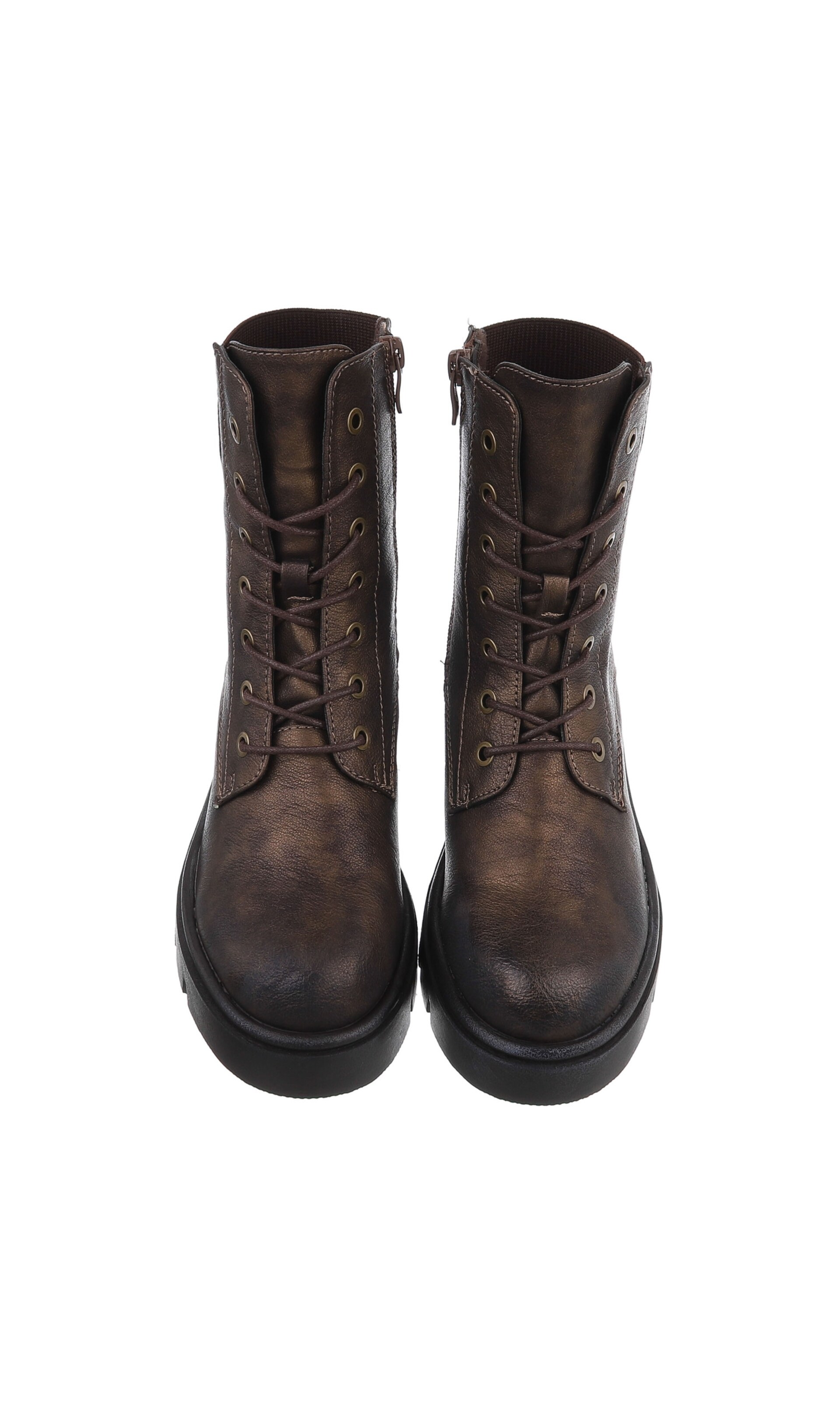 Ital-Design Schnürstiefelette in Braun