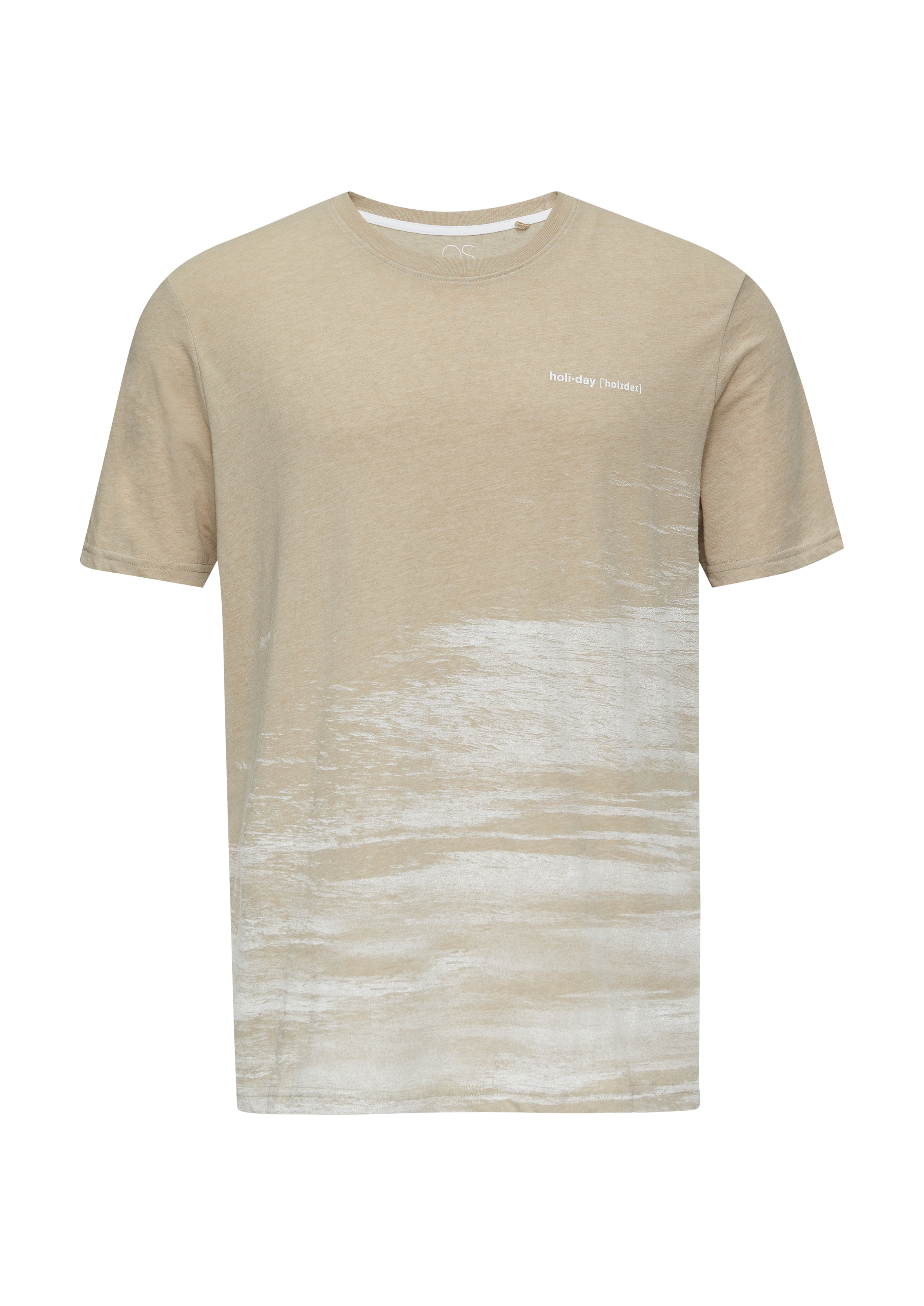 T-Shirt QS en beige : devant