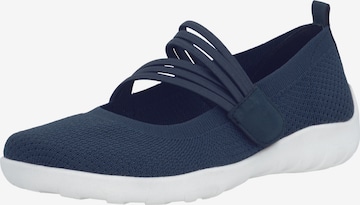 REMONTE Ballet Flats with Strap in Blue: front