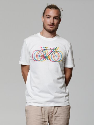 Watapparel Shirt ' Fahrräder ' in Wit: voorkant