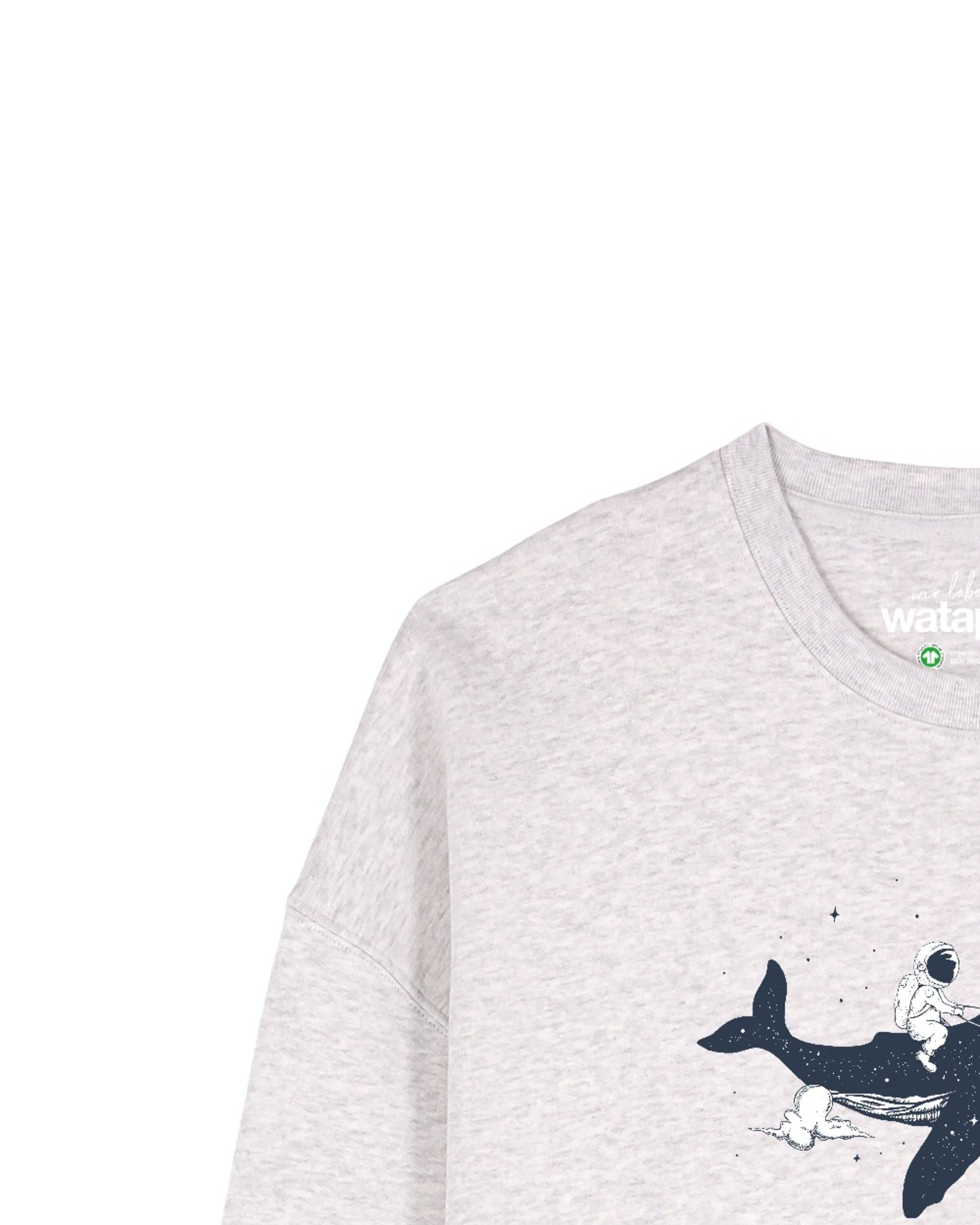 Felpa 'Spacewhale ' di Watapparel in grigio