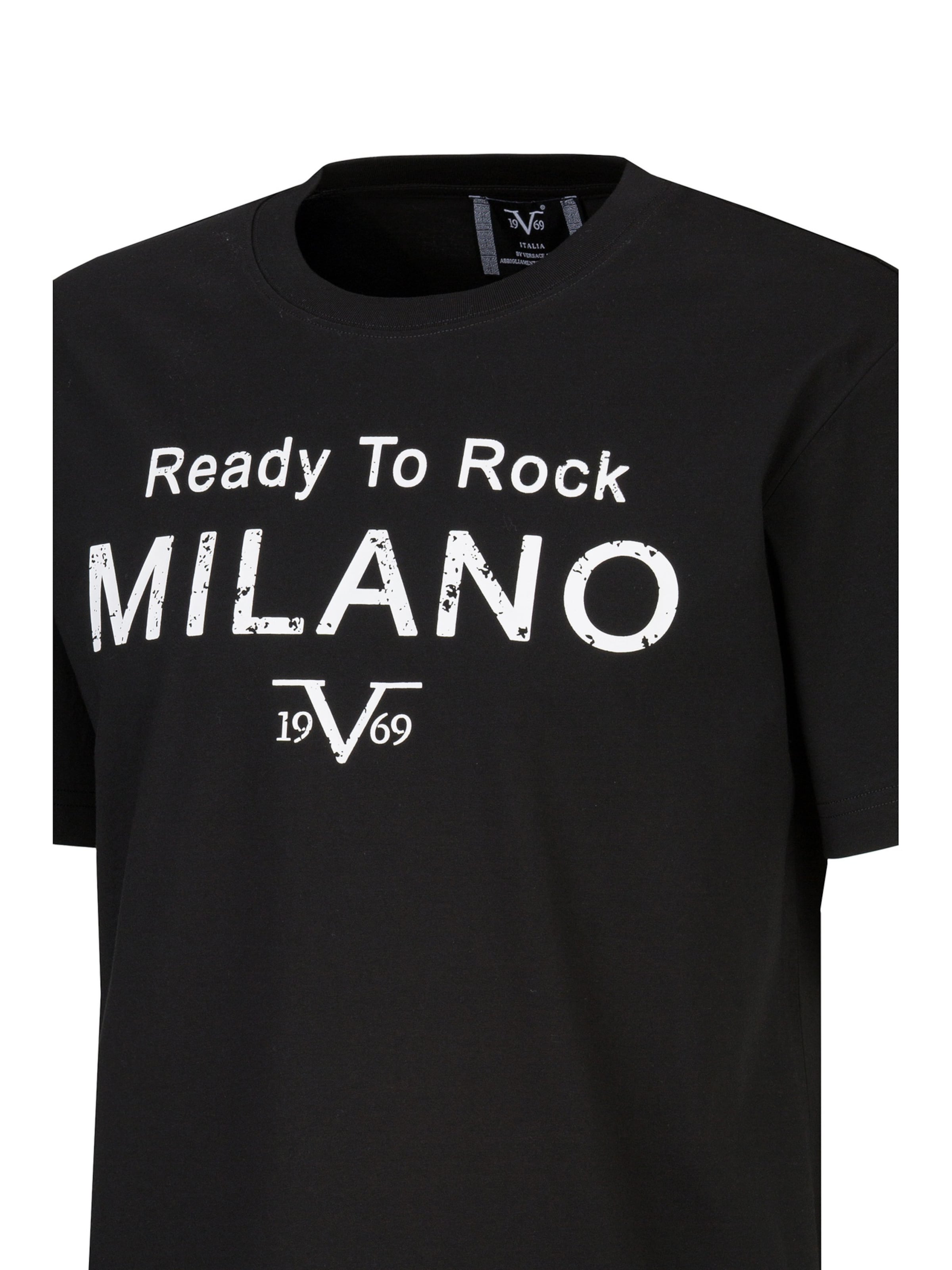 T-Shirt 'Rafael Ready To Rock' 19V69 ITALIA en noir