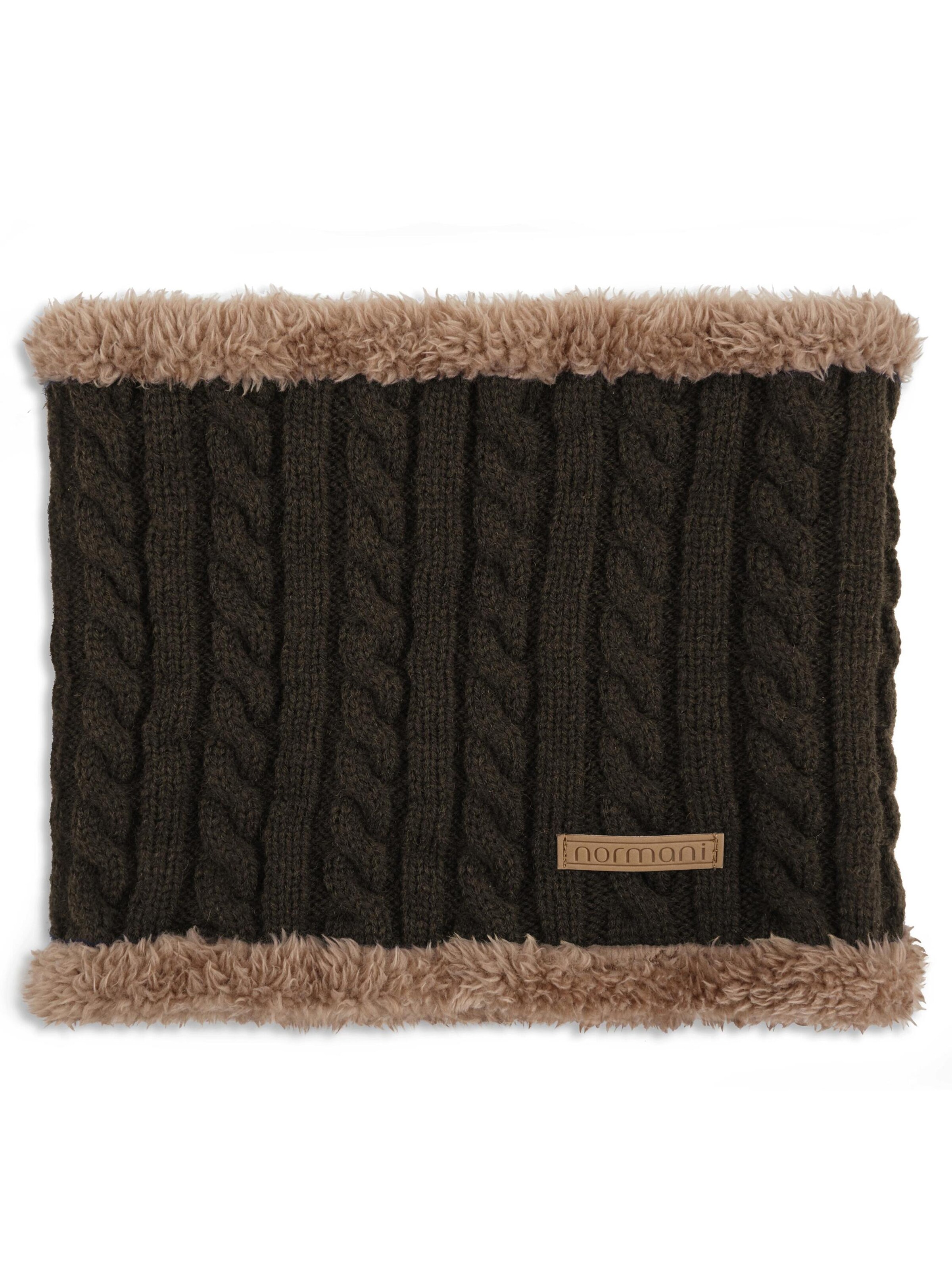 Écharpe ' Kebili ' normani en marron : devant